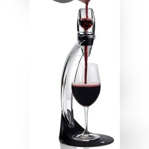 New Vinturi Deluxe Essential Decanter and Pourer Tower Red Wine Bundle